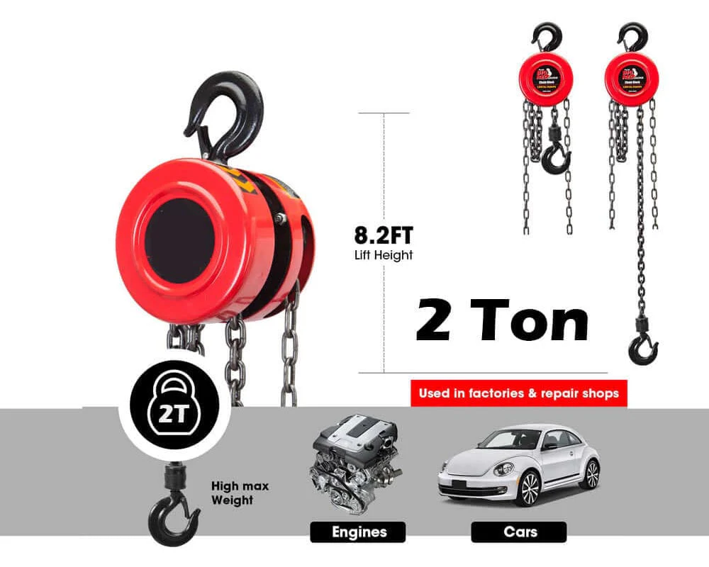 Chain Block &amp; Tackle Hoist 2T 3M - Image 6