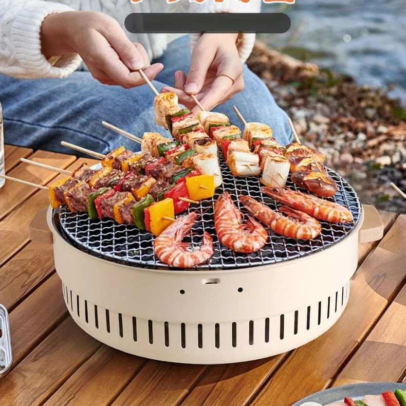 Charcoal Barbecue Gril Portable Charcoal BBQ Grill Stove Home Party Outdoor - Image 2