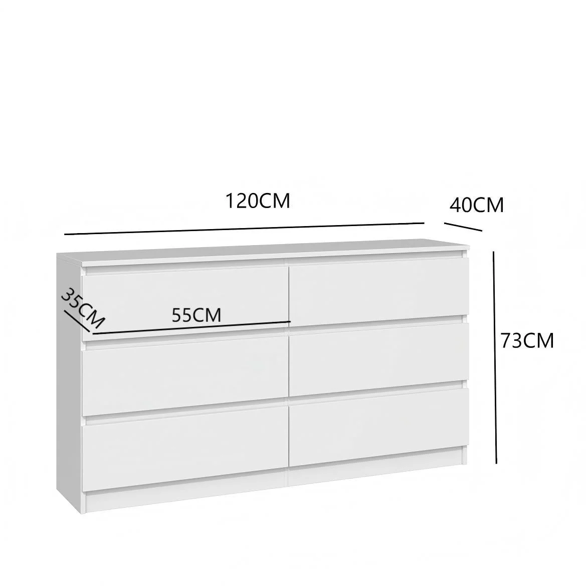 6 Chest of Drawers Lowboy Drawer Lowboy - Image 8