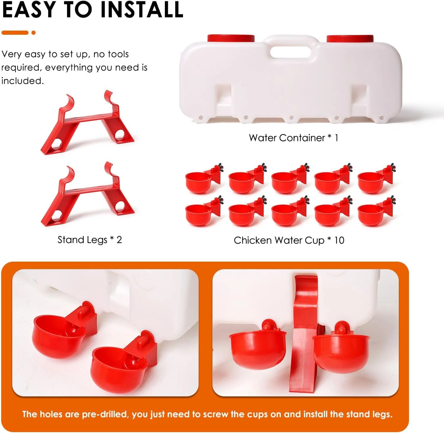 Chicken Water Feeder 10L - Image 8