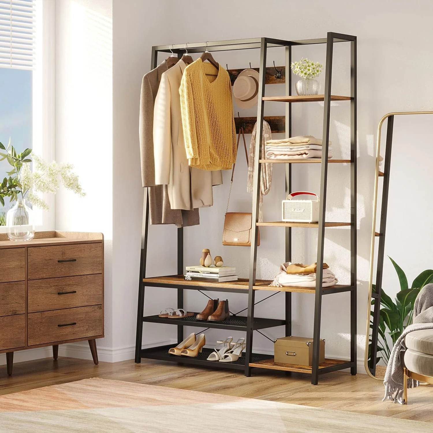 Coat Rack Clothes Rack Wardrobe Clothes Organizer - Image 8