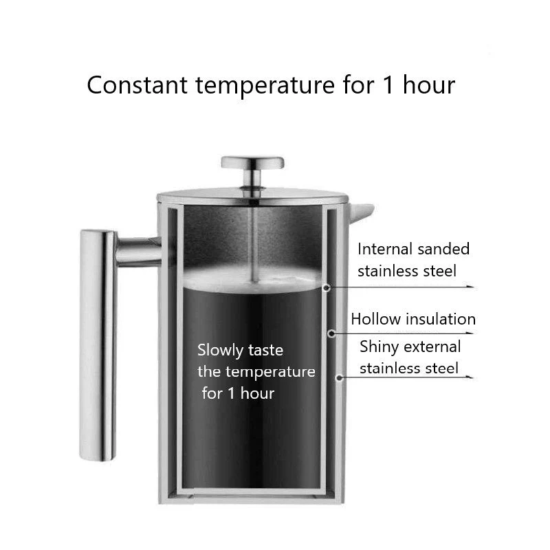 Coffee Plunger Stainless Steel French Coffee Press - Image 7