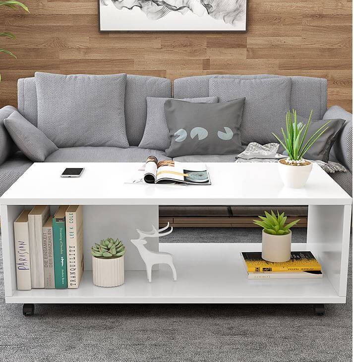 Coffee Table 120cm with Wheels - Image 5