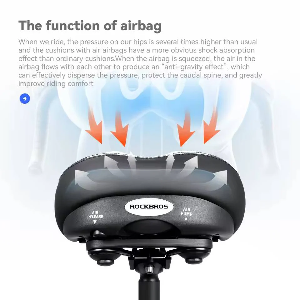 Comfort Air Bike Saddle Inflatable Shock Absorbing Seat for MTB Road Bikes - Image 7