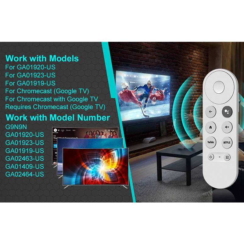 Compatible Google Chromecast 4K TV Remote Control - Image 5