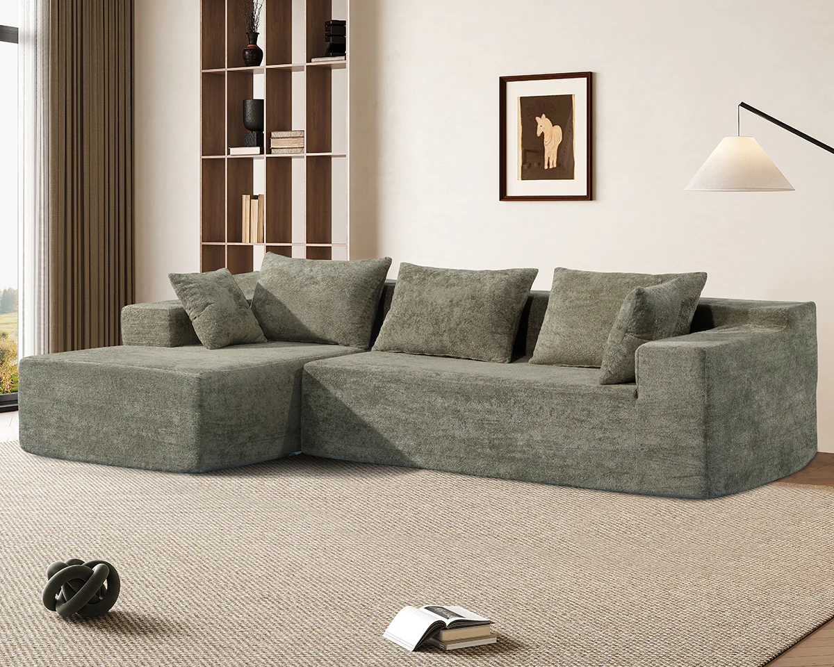 Compressed Sofa L-Shape Modular Sofa with Chaise - Image 8