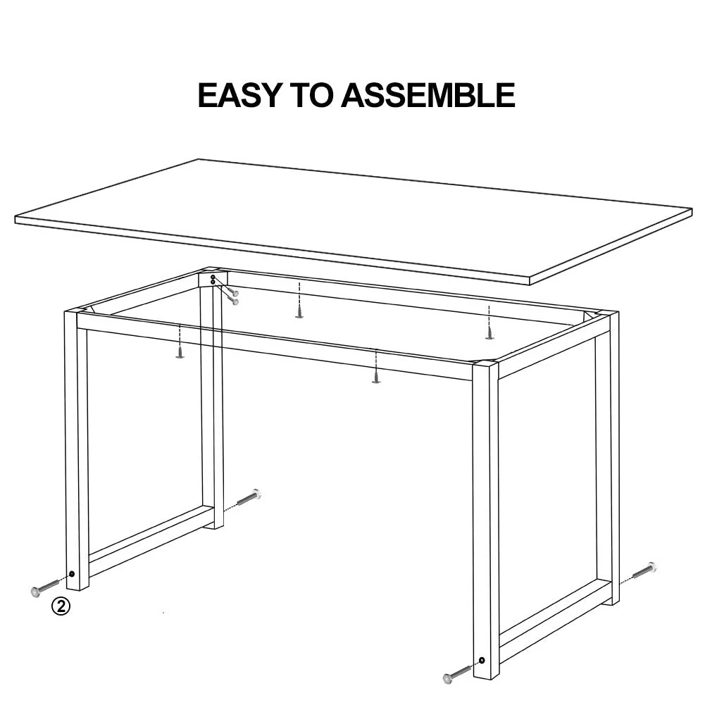 Computer Desk Table White 120cm - Image 5