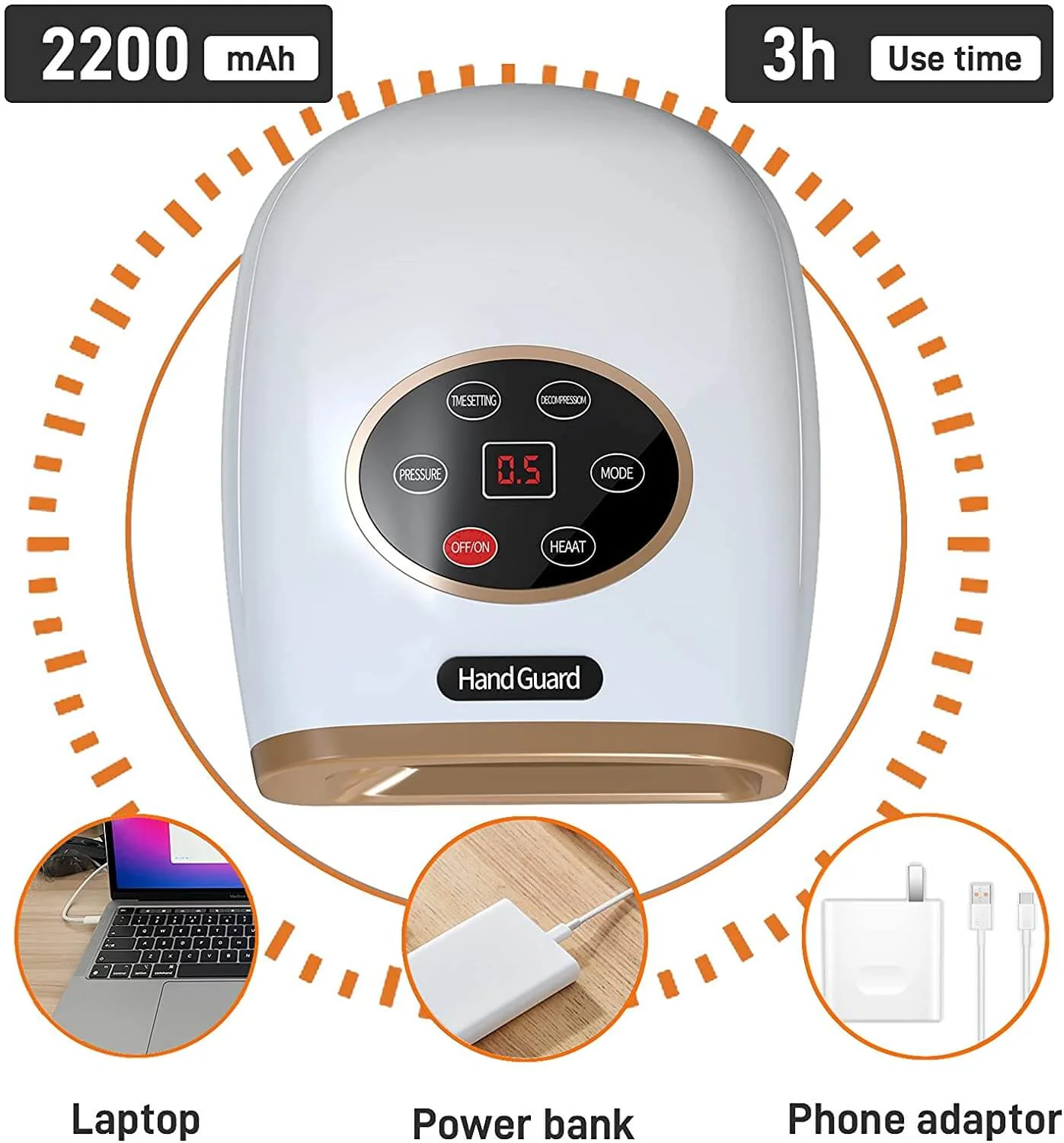 Cordless electric hand massager - Image 3