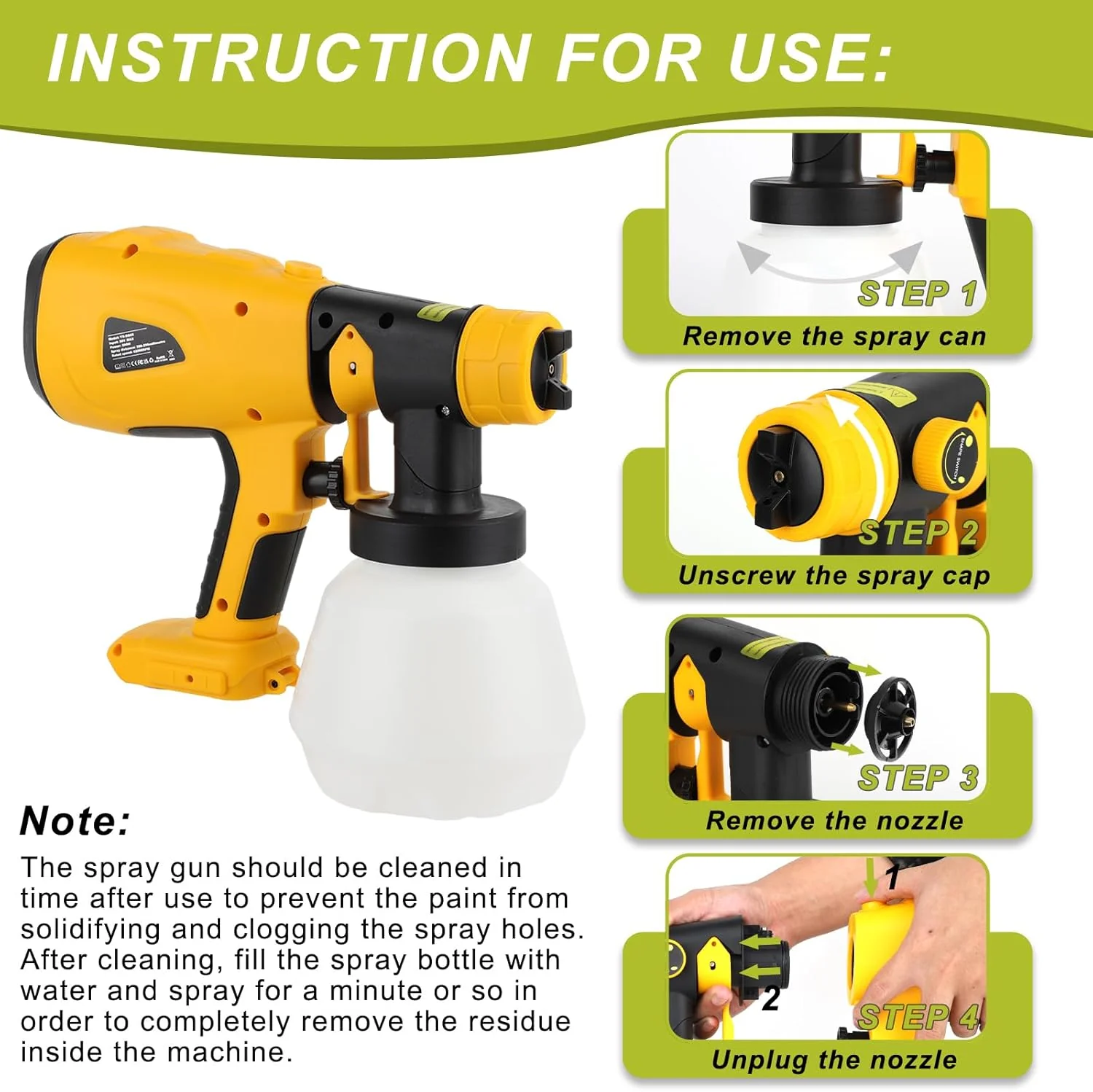 Cordless High Pressure Spray Gun Paint Sprayer - Image 6