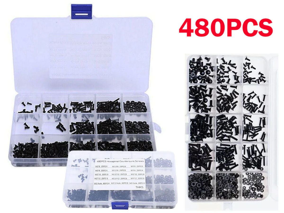Countersunk Screws 480pcs M2 M3 - Image 3