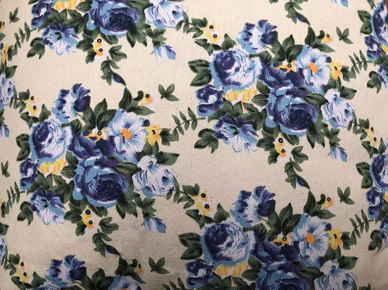 Cushion Pad Seat Set High Quality For Hanging Basket Chair - Blue Floral - Image 2