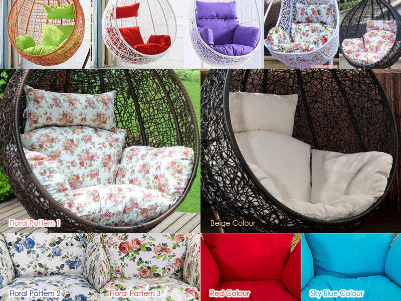 Cushion Pad Seat Set High Quality For Hanging Basket Chair - Purple - Image 2