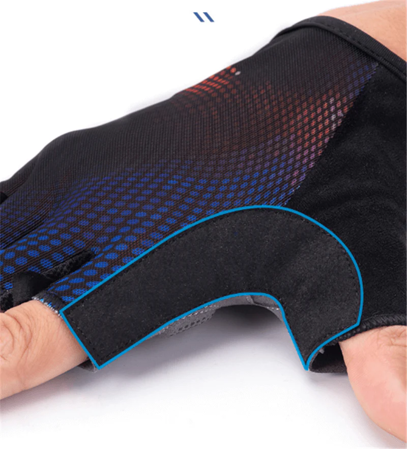 Cycling Half Finger Gloves Bike Bicycle Gym SBR Shockproof Glove - Image 7