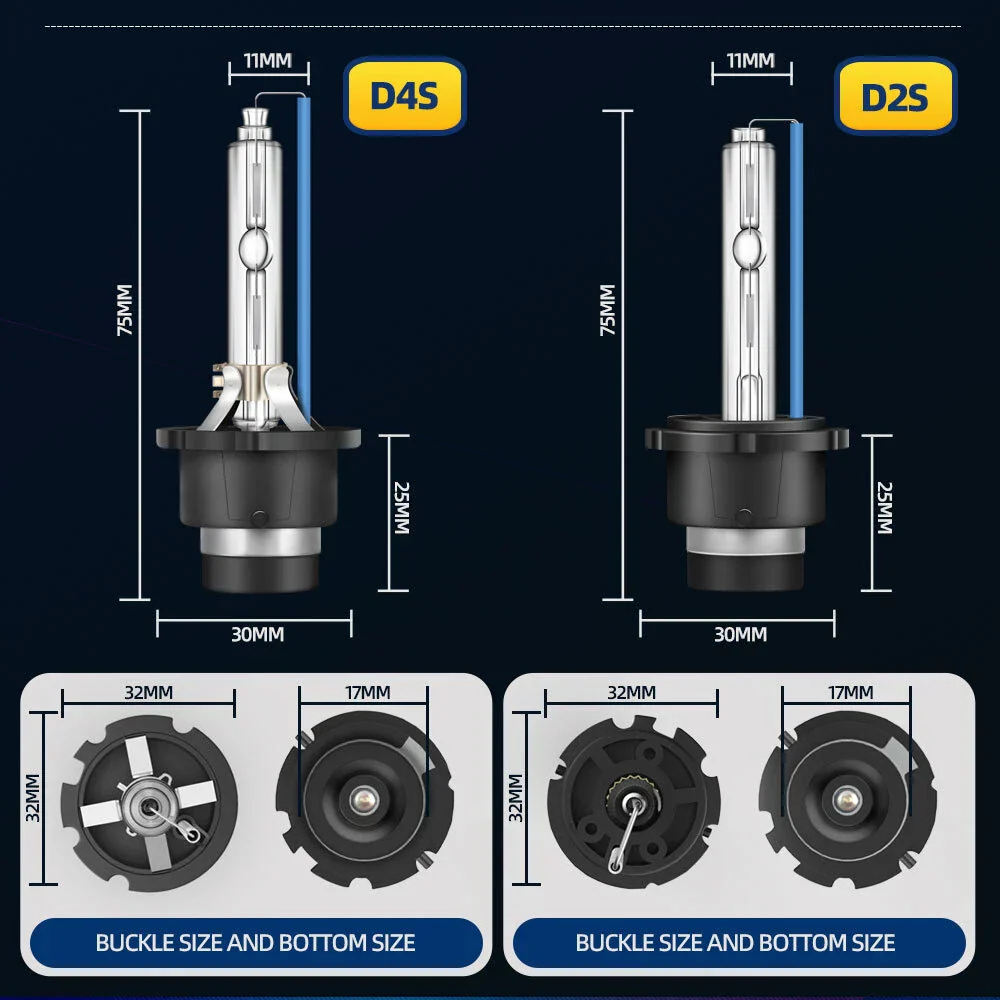 D4C D4S D4R Xenon HID Car Headlight Bulbs 6000k Pair - Image 7