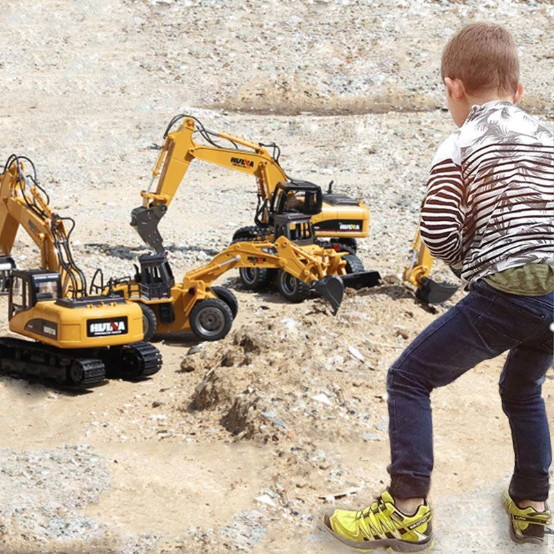 Digger Excavator Juniors Riding Toys Ride-On Car Toy Truck Toddler - Image 6