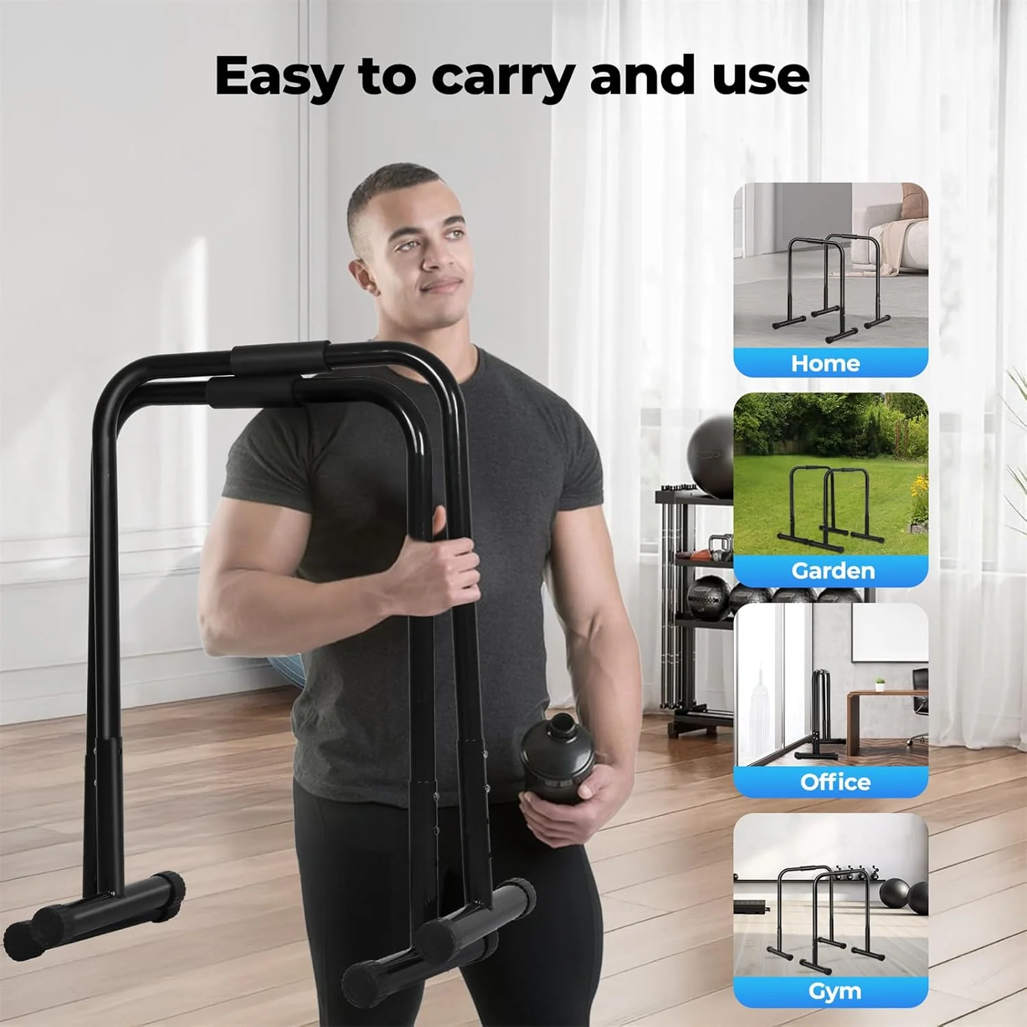 Dip Bars Dip Stands Training Station (Pair) - Image 8