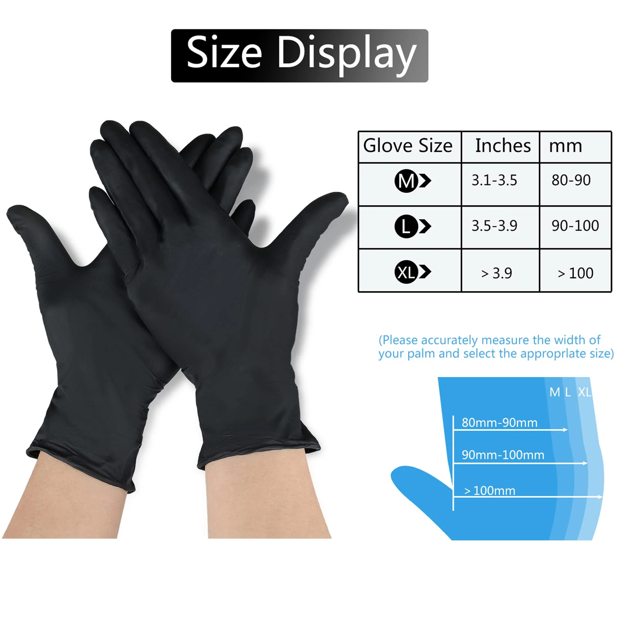 Disposable Nitrile Gloves Medium Size 100pcs - Image 4