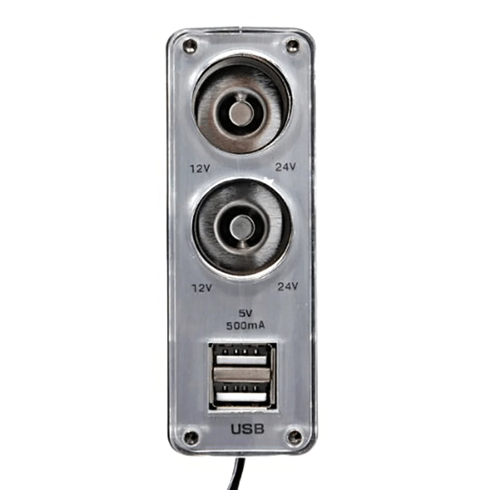 Double Usb Port 2 Way Car Cigarette Lighter Socket Splitter Charger - Image 2