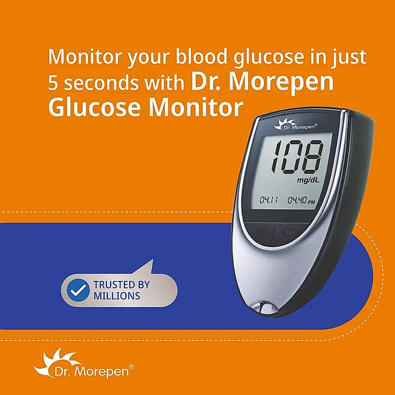 Dr. Morepen BG-03 Gluco One Glucometer Combo, 50 Strips - Image 4