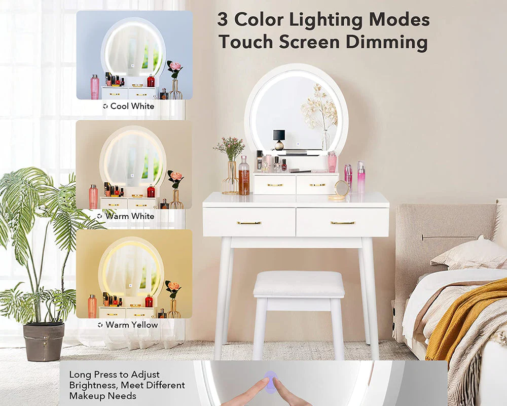 Dressing Table with Mirror - Image 7