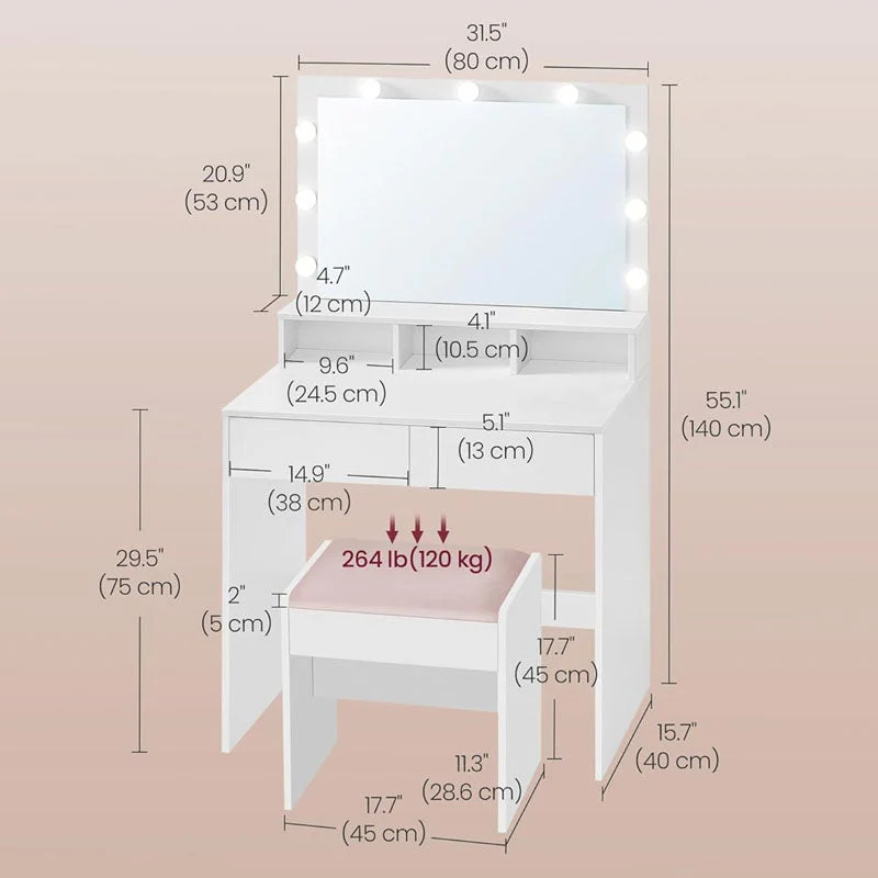 Dressing table with Stool - Image 4