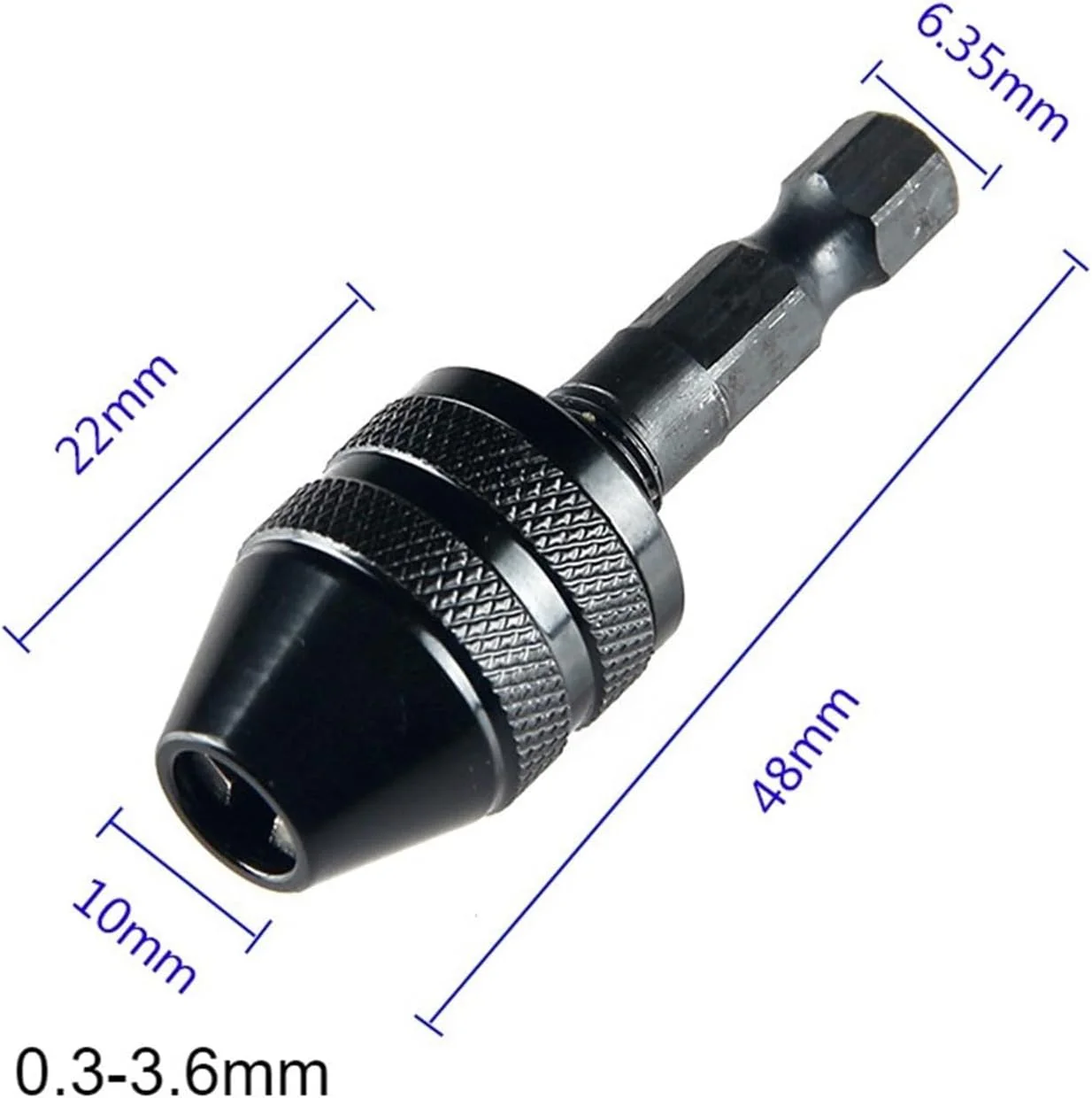 Drill Chuck Adapter Hex 0.3-3.4mm - Image 2