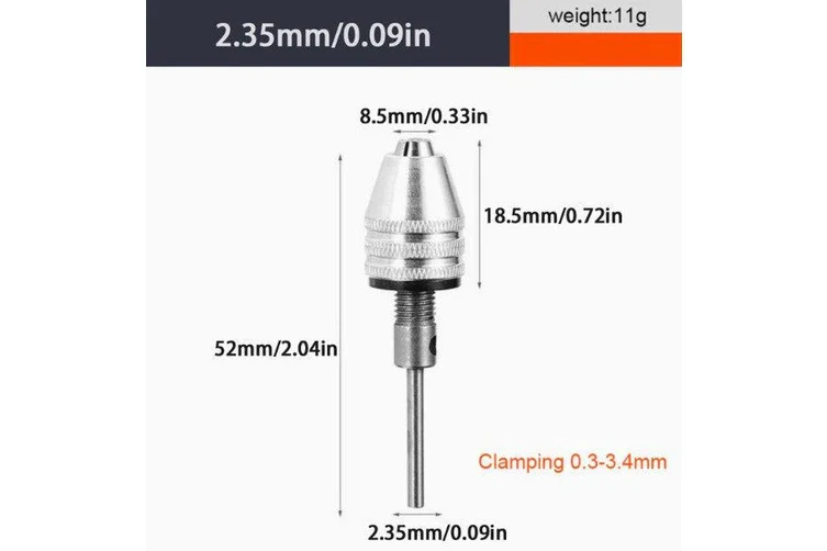 Drill Chuck Adapter Round 0.3-3.4mm - Image 3