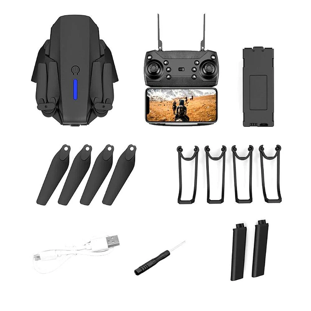 Drone with Camera – 4K HD Foldable Mini Quadcopter WiFi FPV RC Helicopter Black - Image 3