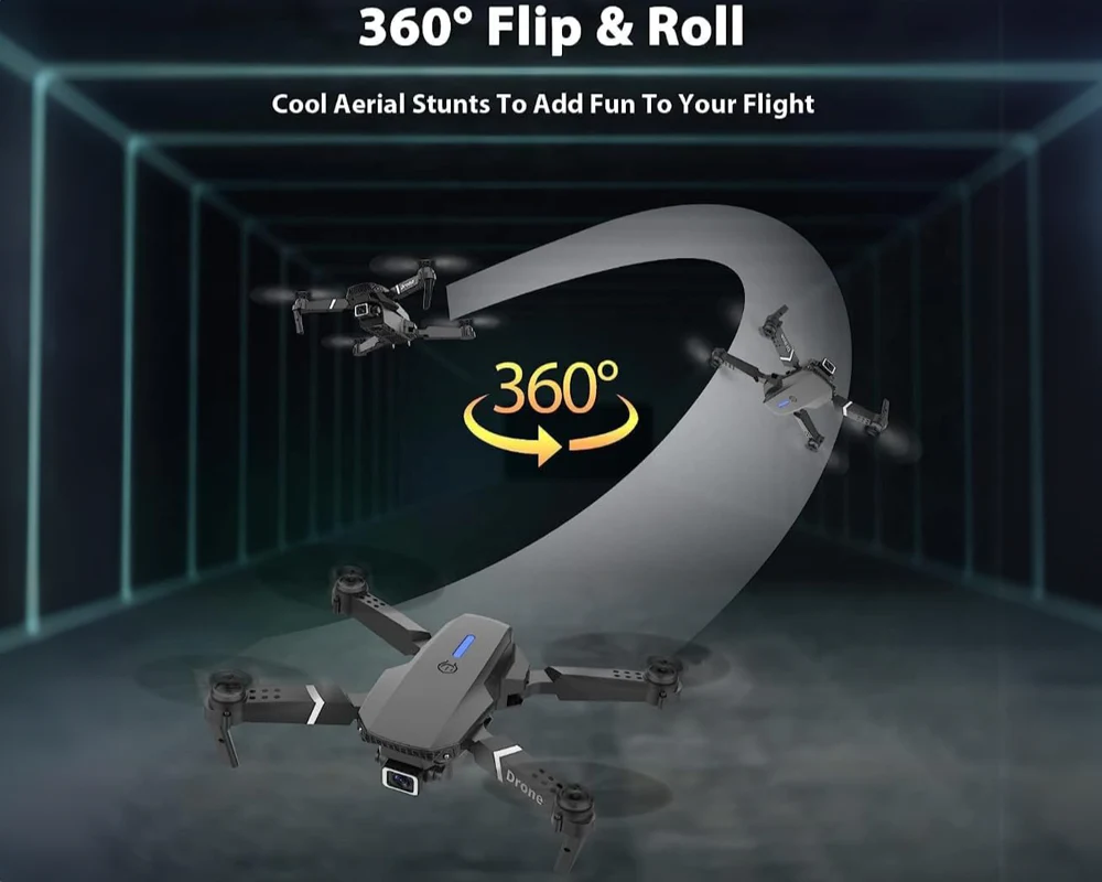 Drone with Camera – 4K HD Foldable Mini Quadcopter WiFi FPV RC Helicopter Black - Image 6