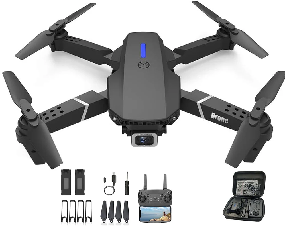Drone with Camera – 4K HD Foldable Mini Quadcopter WiFi FPV RC Helicopter Black - Image 7
