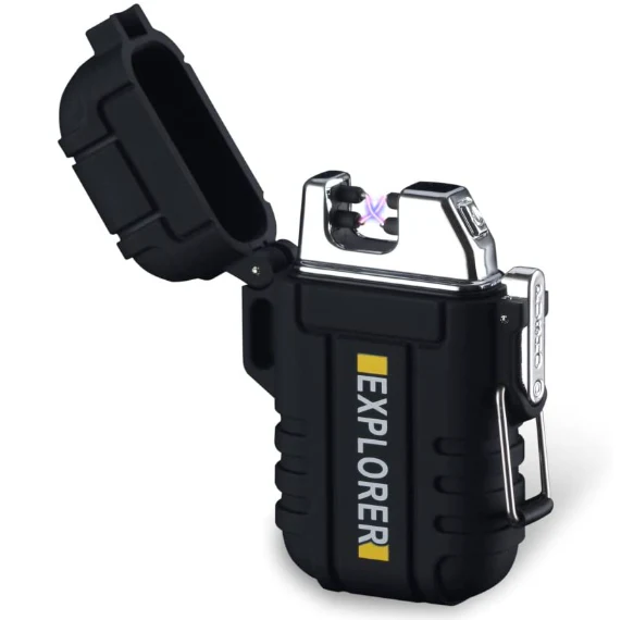 Dual Arc Lighter Double Arc Plasma USB Lighter Rechargeable Flameless Water... B - Image 2
