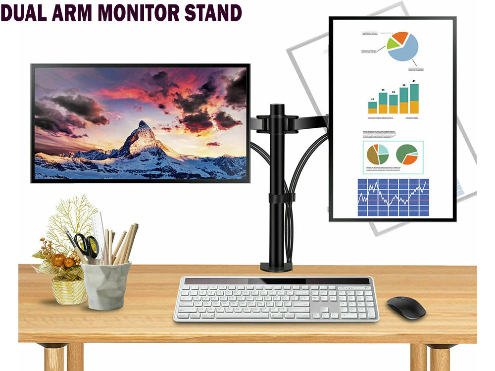Dual Arm Monitor Mount Stand Bracket - Image 4