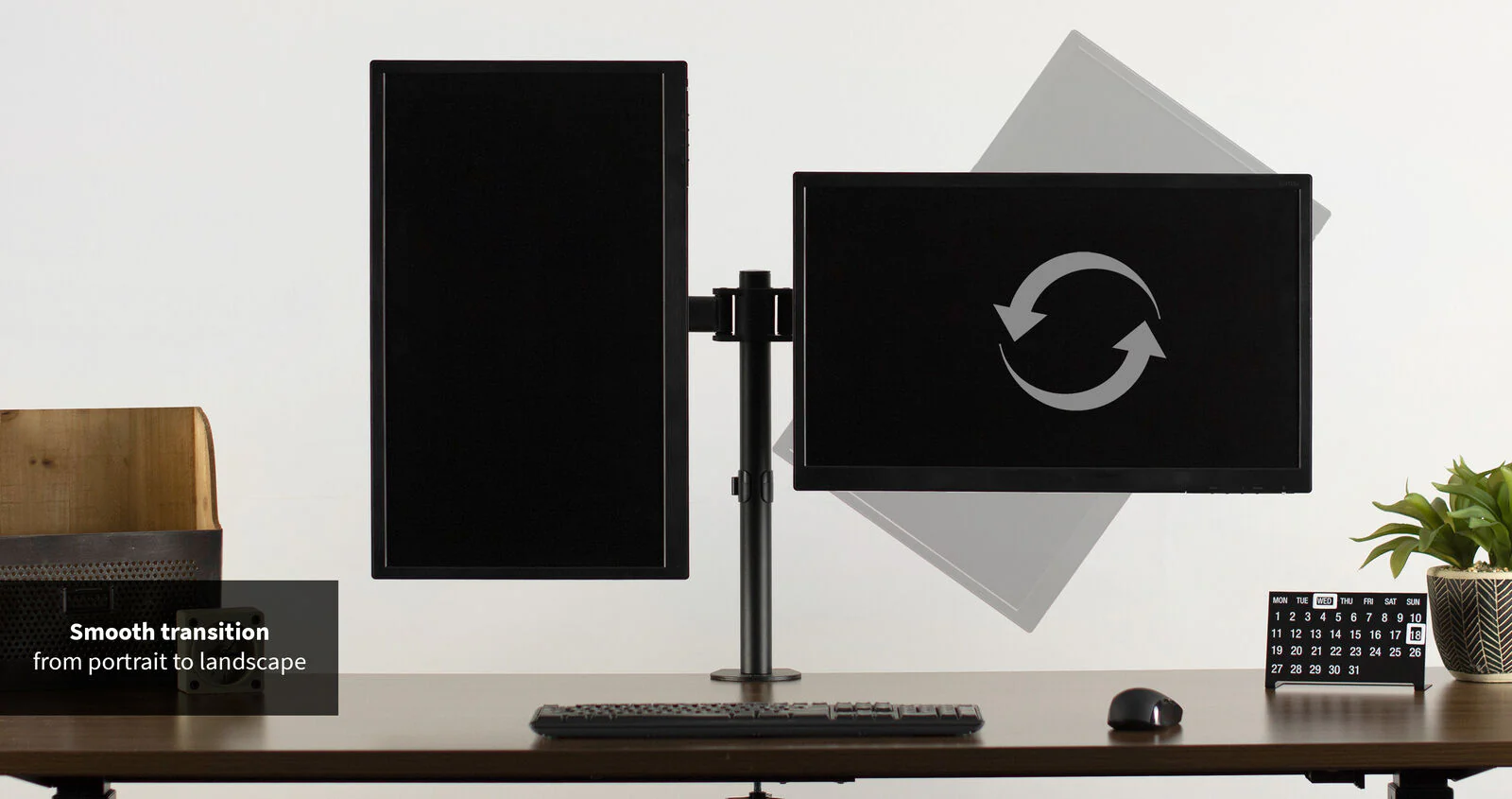 Dual Arm Monitor Mount Stand Bracket - Image 8