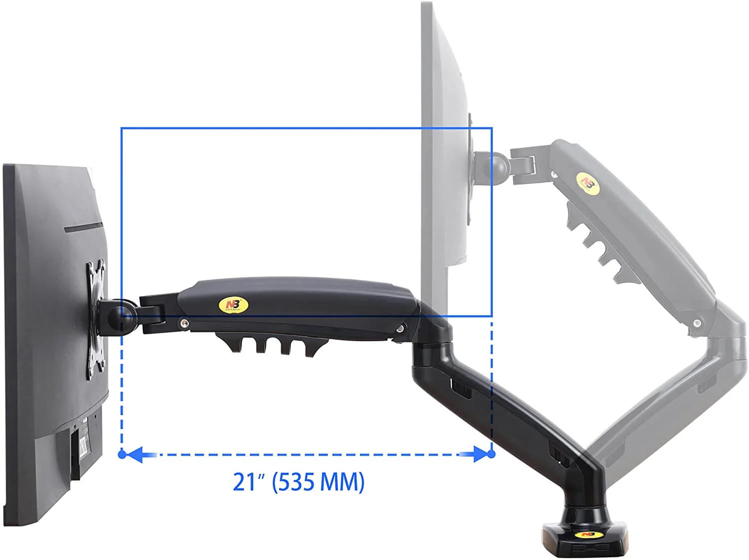 Dual Arm Monitor Stand Bracket Mount - Image 3