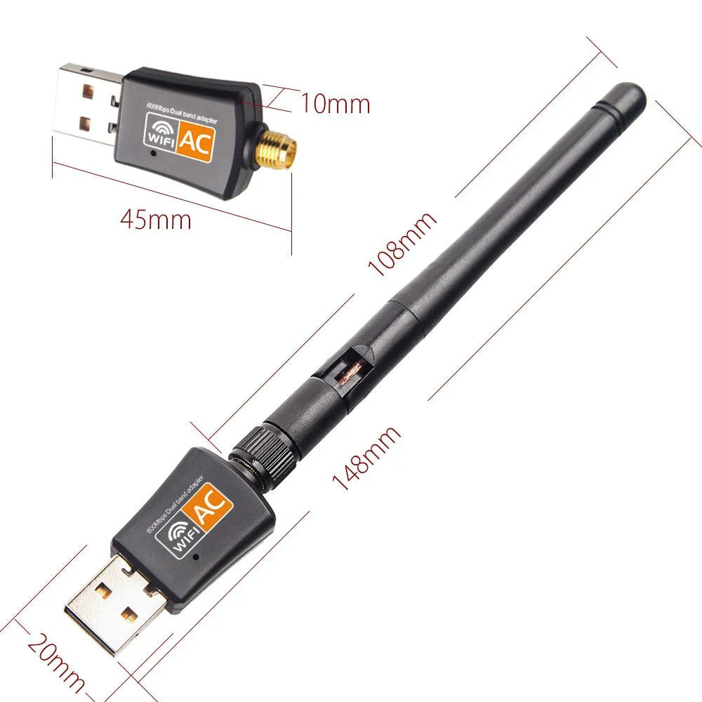 Dual Band 600Mbps USB Wifi Adapter - Image 6