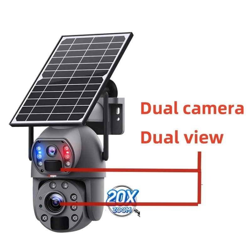 Dual camera WIFI SOLAR security camera wireless free batteries with 64GB card - Image 3