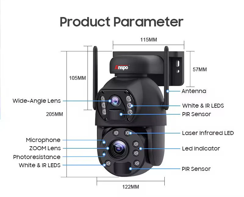 Dual camera WIFI SOLAR security camera wireless free batteries with 64GB card - Image 7