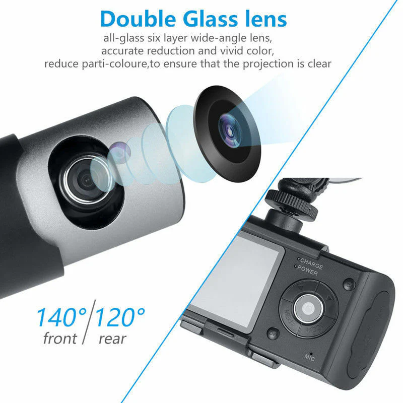 Dual Car Dash Camera with GPS - Front and Rear - Image 13