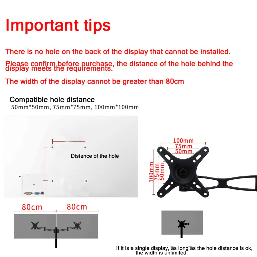Dual Monitor Stand Bracket Mount - Image 11