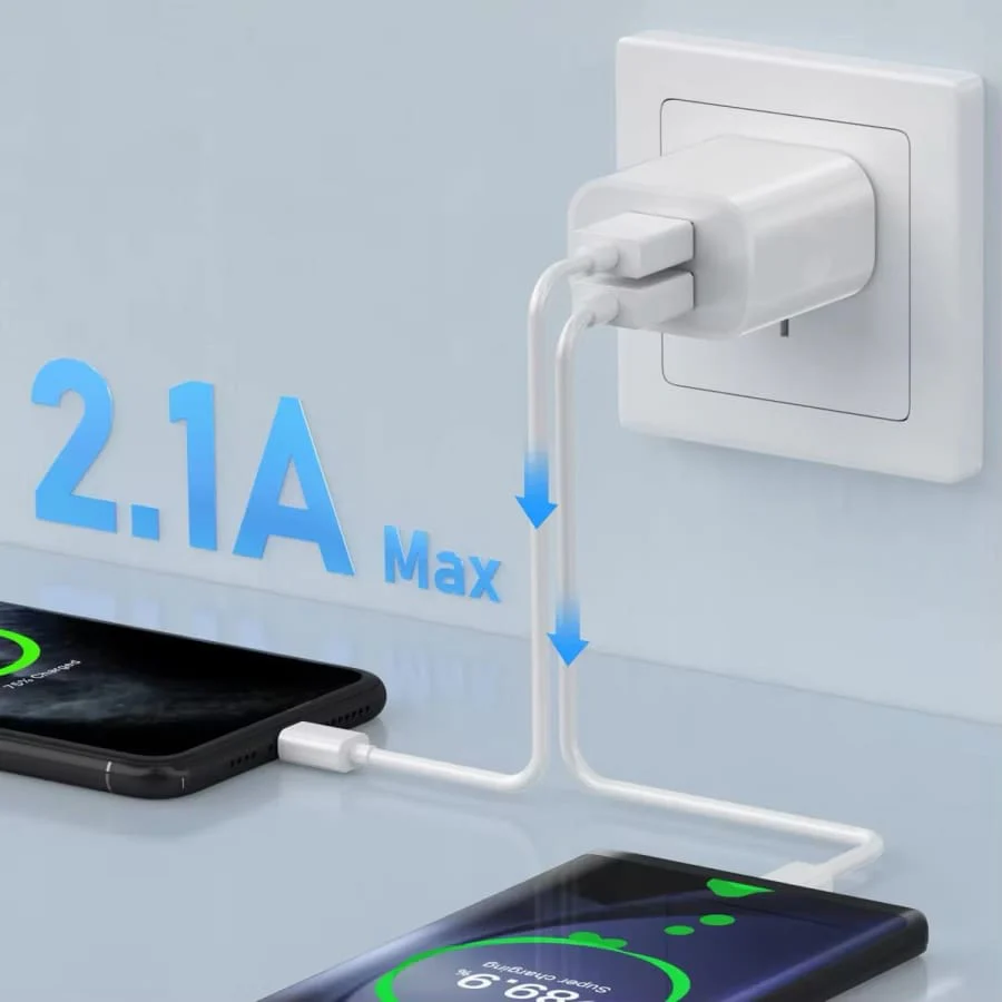 Dual USB Power Adapter Wall Plug (NZ / AUS) (White) - Image 7