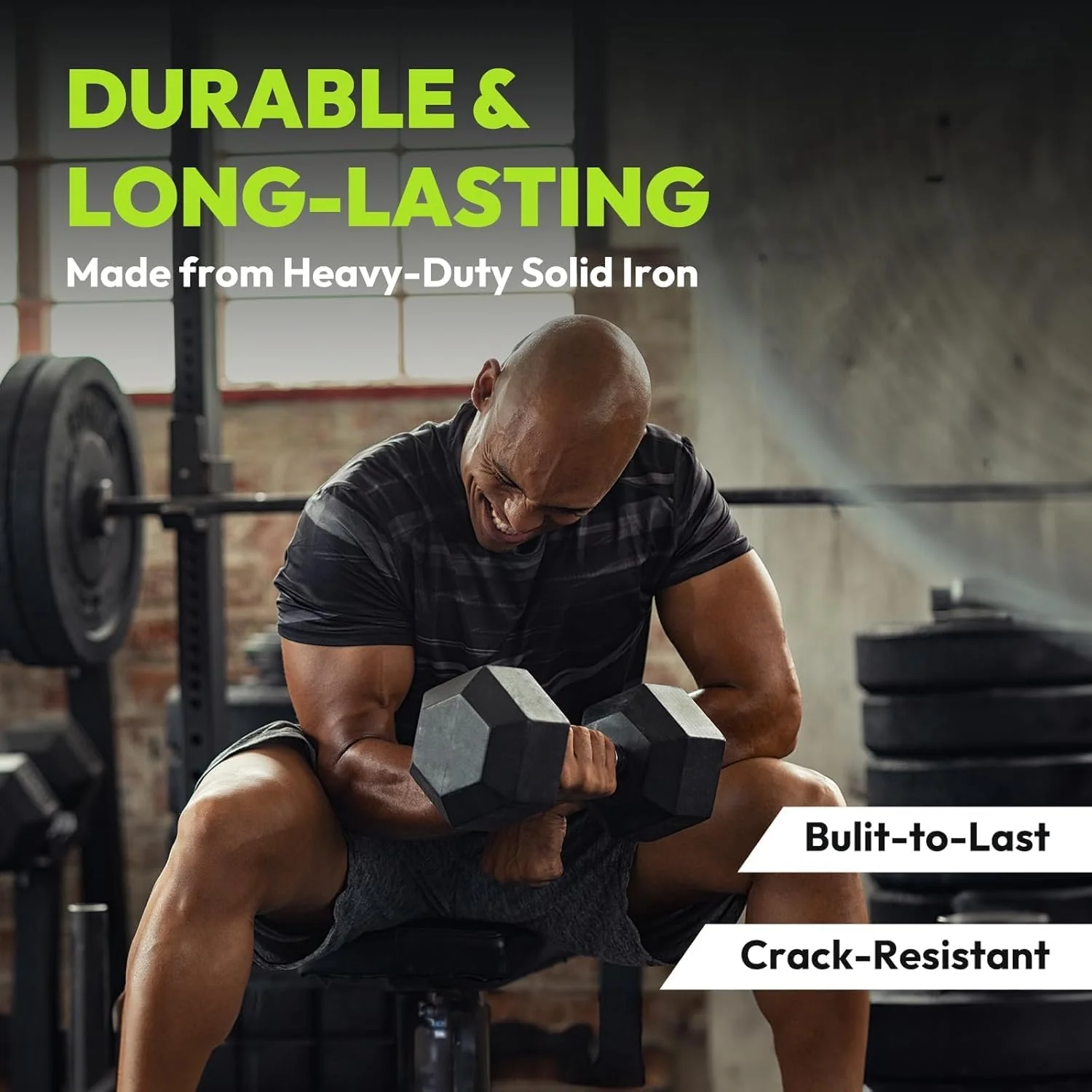 Dumbbell Set - 2X 10kg hex weights - Image 10
