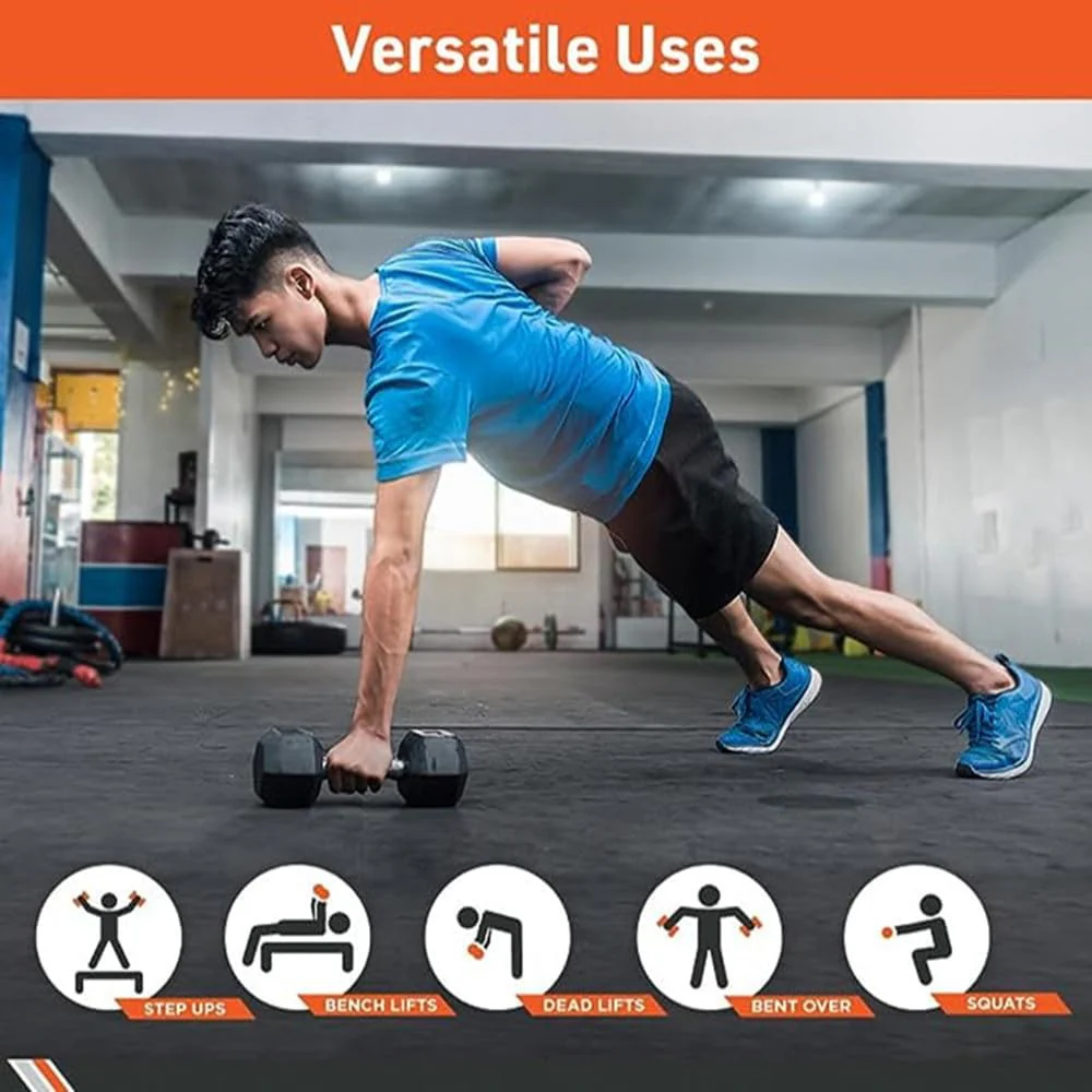 Dumbbell Set - 2X 10kg hex weights - Image 8