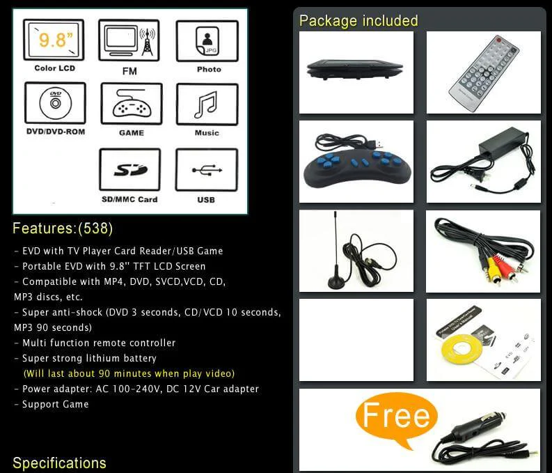 Dvd Player 9.8 Inch - Image 6