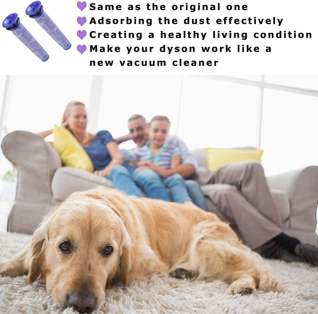 Dyson Filter Replacement For Dyson V6 V7 V8 DC58 DC59 2PCS - Image 5