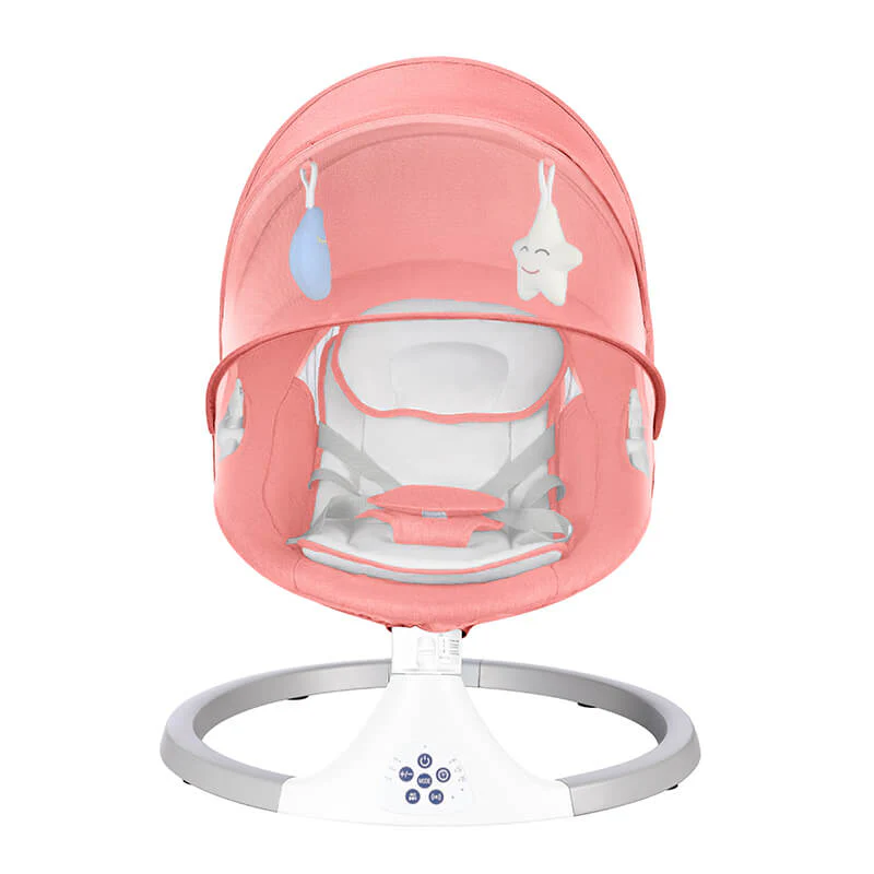 Electric Baby Cradle Swing, Bouncer & Rocker NZ – Pink with Dining Table - Image 4
