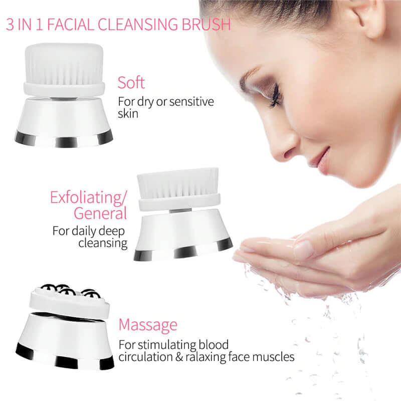 Electric Face Cleansing Brush Facial Massage Brush Beauty Tool - Image 8