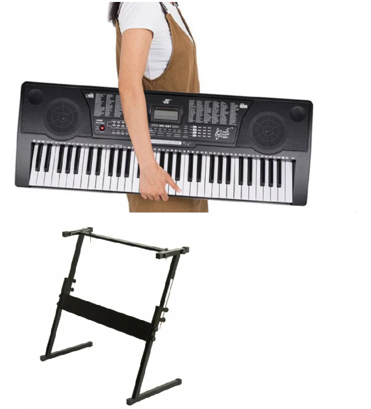 61 Key Electronic Keyboard Piano and Piano Stand - Image 2