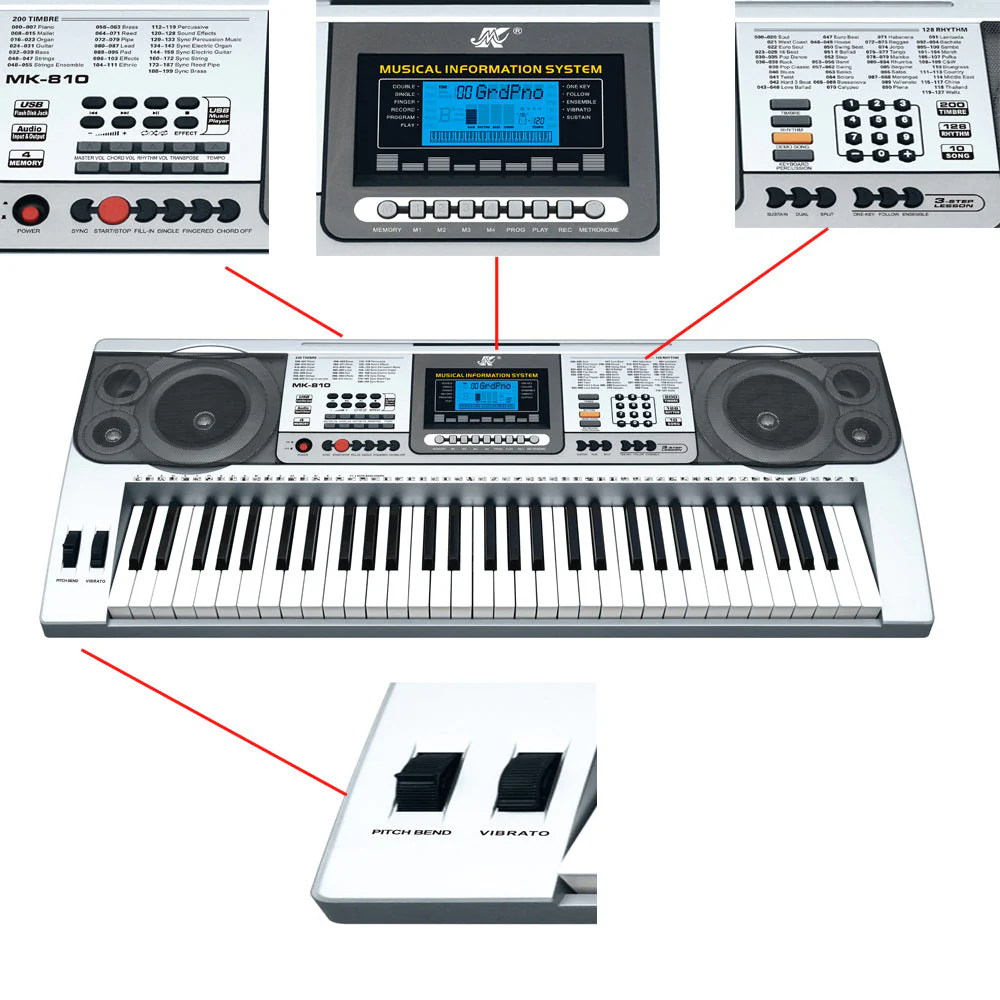 Electronic Keyboard Piano and Piano Stand - Image 8