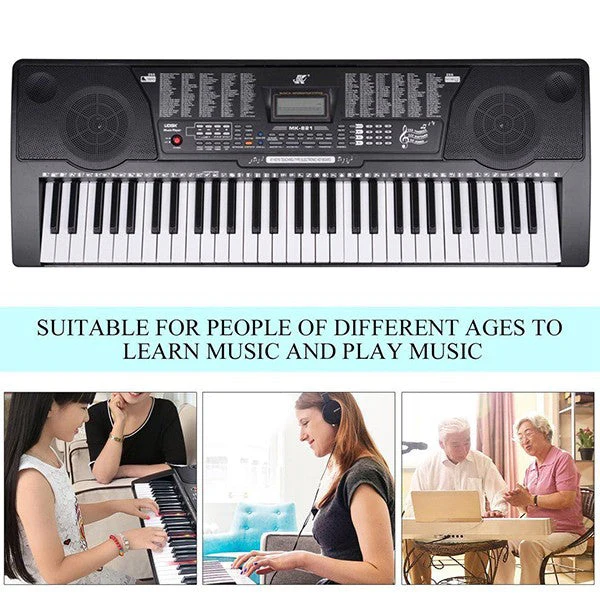 Electronic Piano Keyboard Piano with Stand Headphone and Stool - Image 8