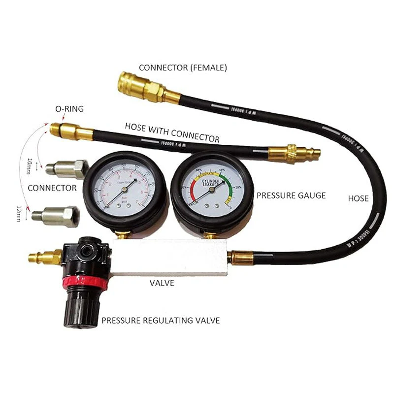 Engine Cylinder Leak Tester Leak Down Test Tool Kit Automotive Special Tool Kit - Image 5